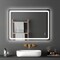 LED Wall Mounted Bathroom Vanity Mirror with Anti-Fog and 3 Color Light Settings